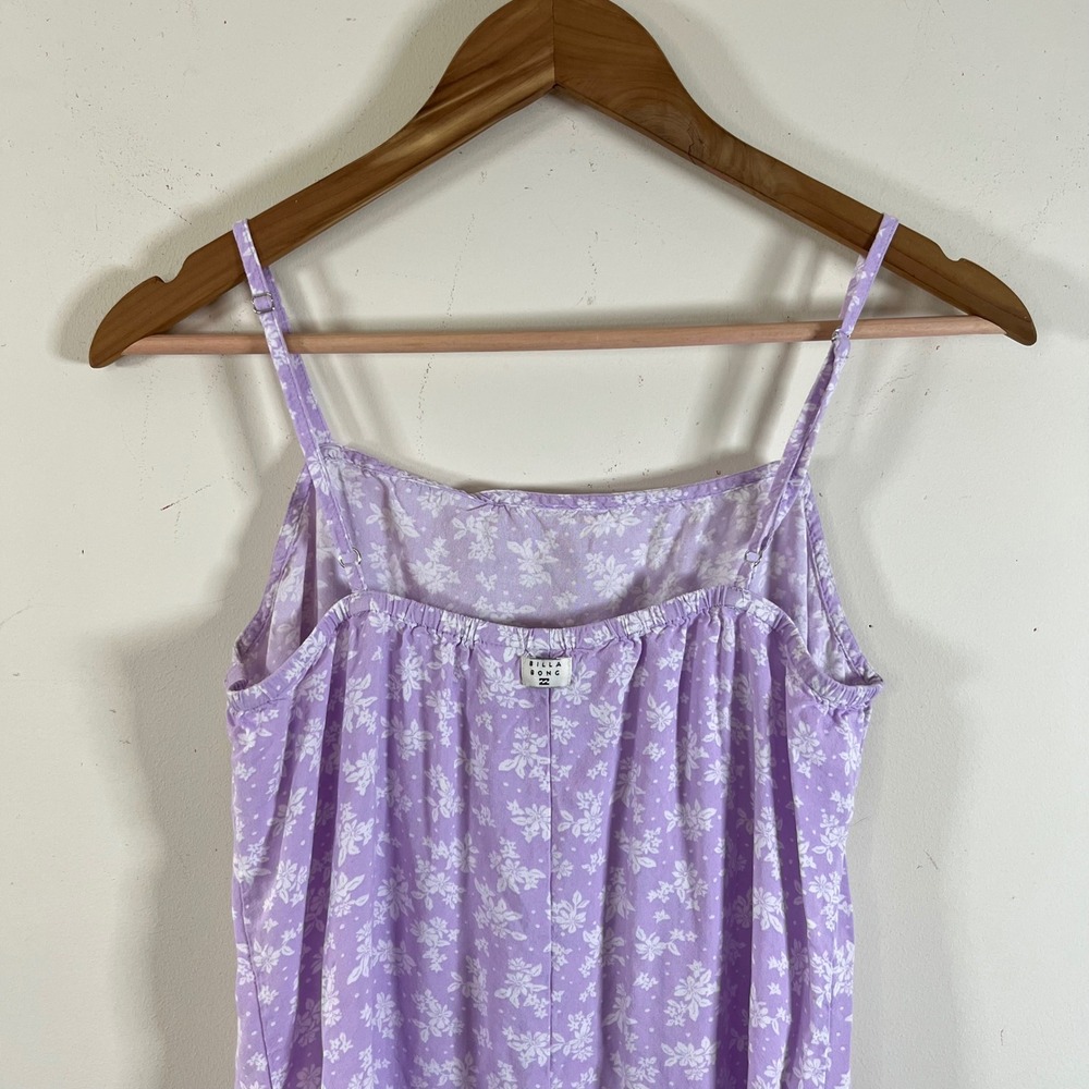 Billabong Dainty Floral Midi Dress Purple Size Medium Beach Bohemian Vacation - Picture 4 of 7